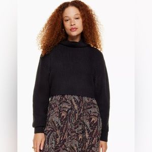Brand New With Tags, Aritzia Wilfred Black Montpellier Waist Turtleneck, Size S